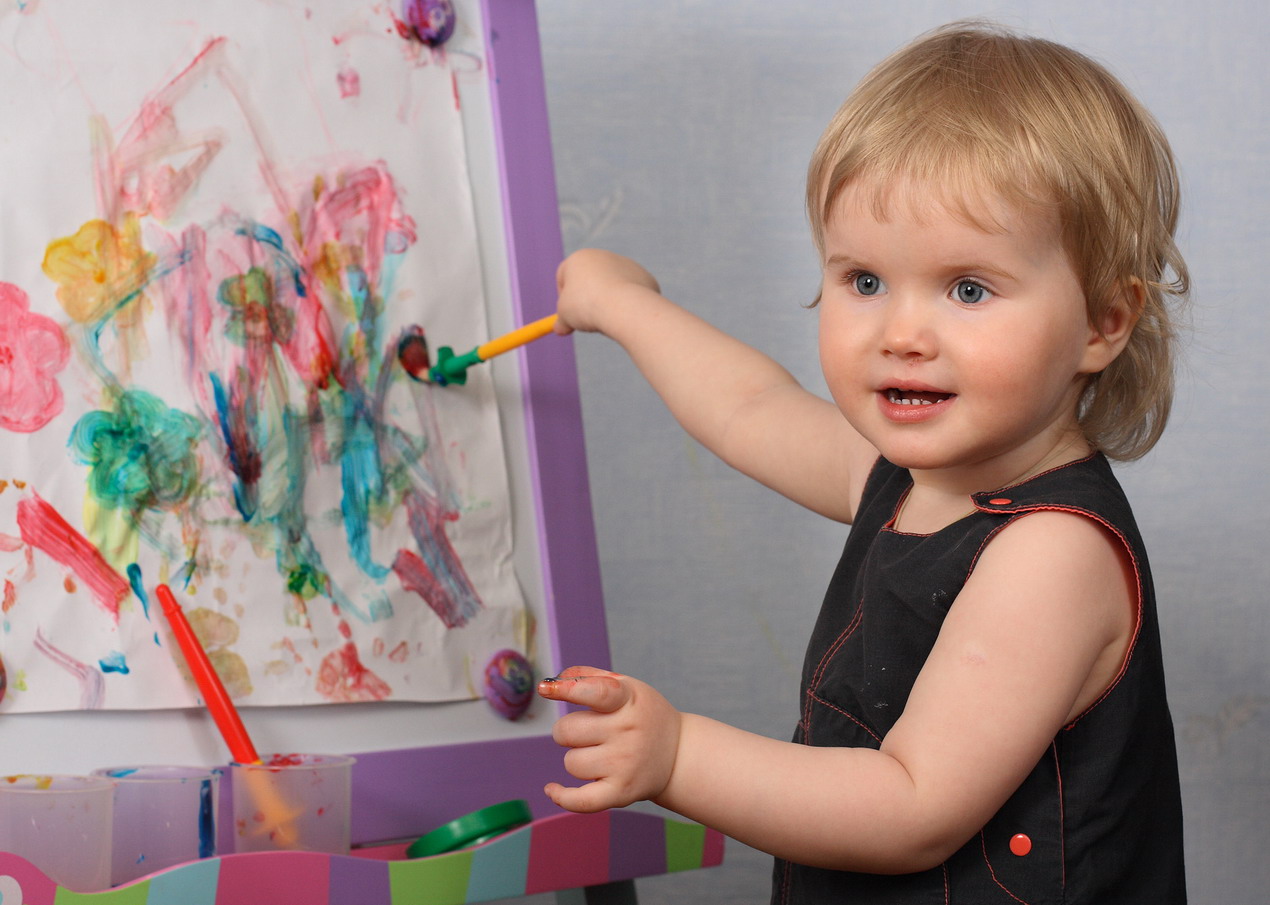 Рисование с детьми 1 - 2 лет: пальчиками, ладошками