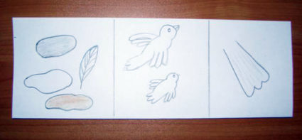 Карточка-символ об отличительных признаках птиц
