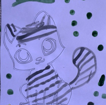 Готовый рисунок котёнка