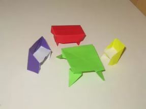 кукольная мебель оригами