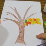 Нарисованный ствол дерева