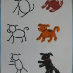 Схема рисования собаки в разных позах