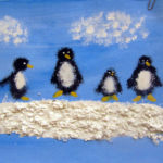 Изображение пингвинов на льдине